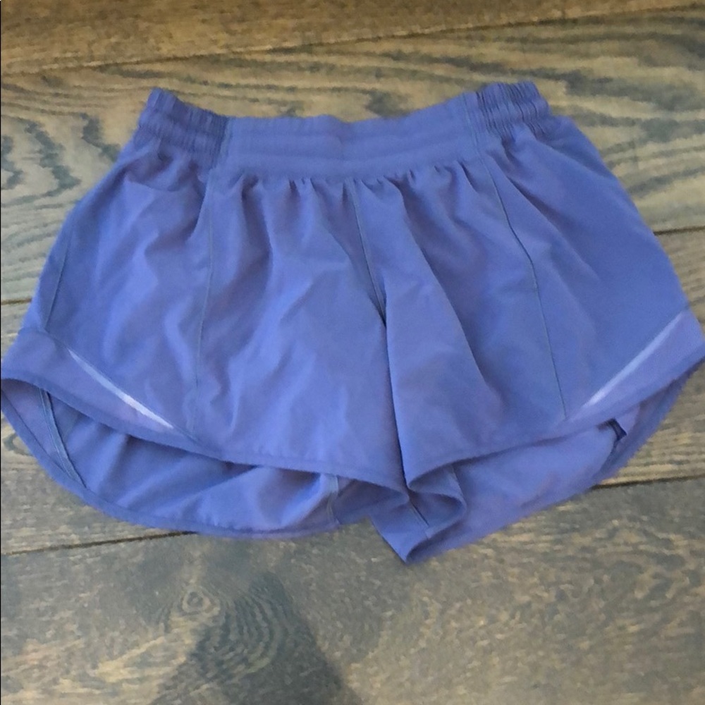 Lululemon light purple shorts with liner size 8